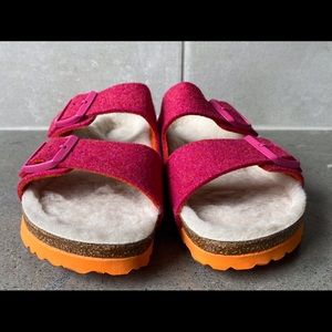 Birkenstock Doubleface Wool Sandal, Size 39N